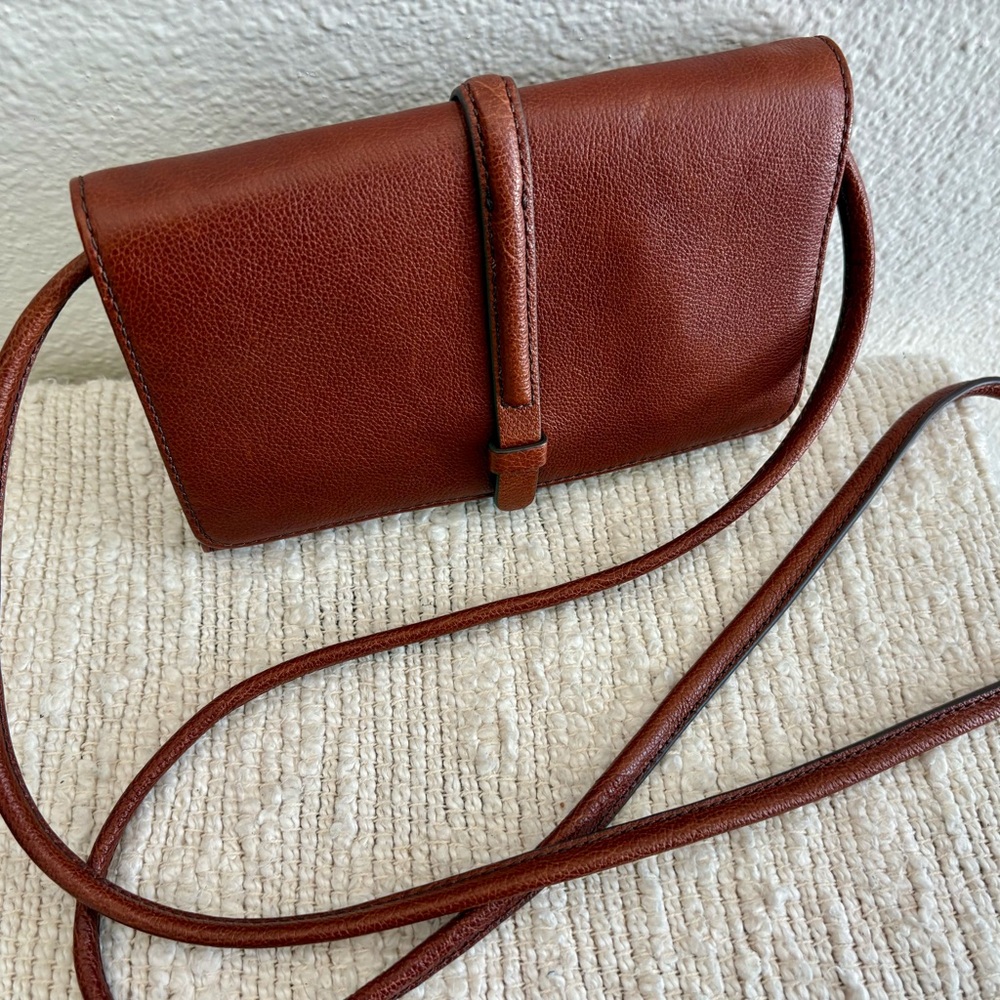 Fossil Brown Leather Crossbody Bag